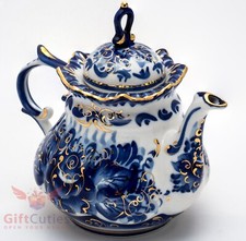 Porcelain Gzhel teapot coffee