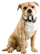 SALE Tan Fawn Staffordshire Bull Terrier Dog Ornament Walkies Collectable Dogs