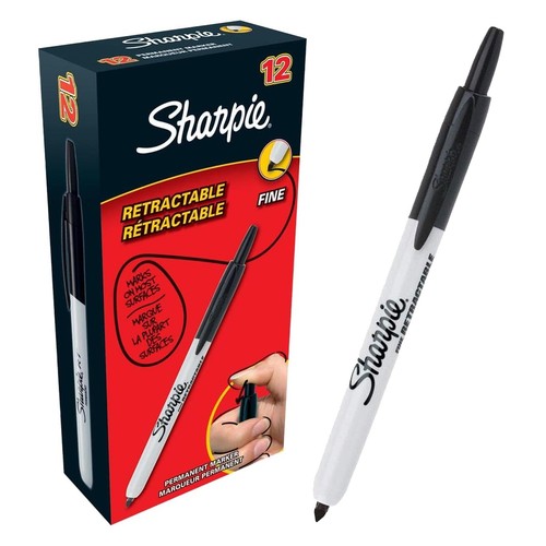 Sharpie retractable permanent - retractable,