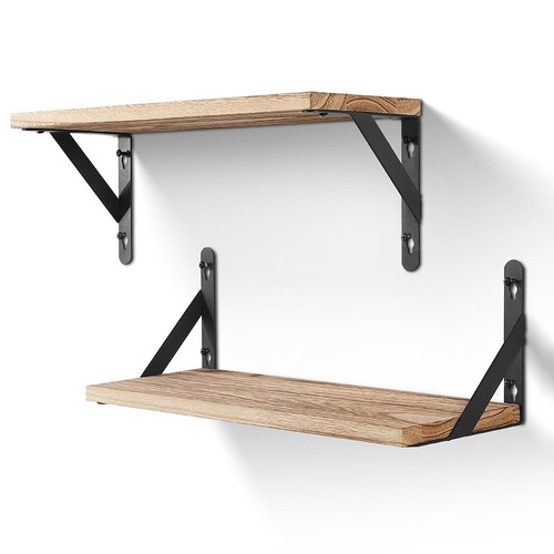 2pcs floating shelves wooden - 2pcs,