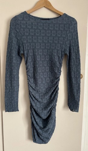 Zara blue lace ruched - lace,