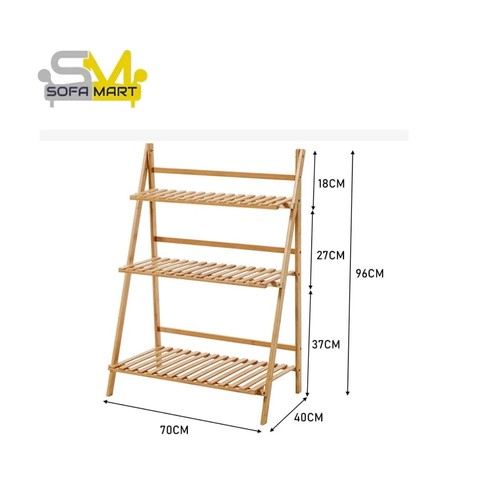 Tier wooden ladder shelf - 3,