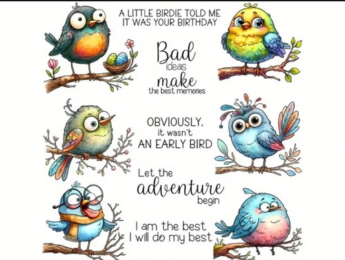 Clear stamps birds transparent - clear,