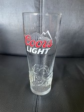 Coors Light Pint Glass Mountain Peak Wrapped Design VGC Man Cave Beer