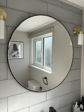 Dunelm Black Round Mirror
