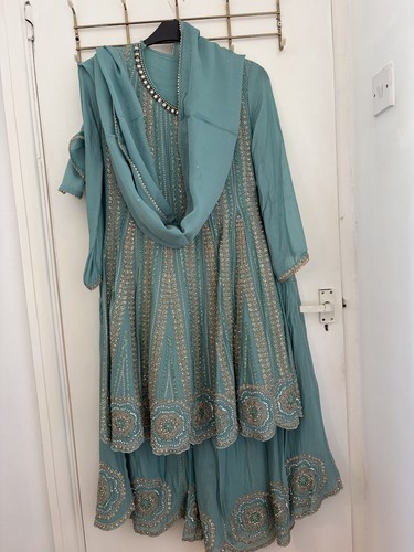 Turqoise sharara suit - turqoise, suit,