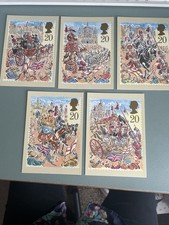 Set Of 5 Royal Mail Stamp Cards, PHQ121, The Lord Mayor’s Show
