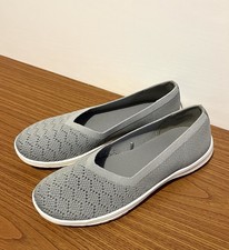 TU Blue/Grey Slip On Knit Flat