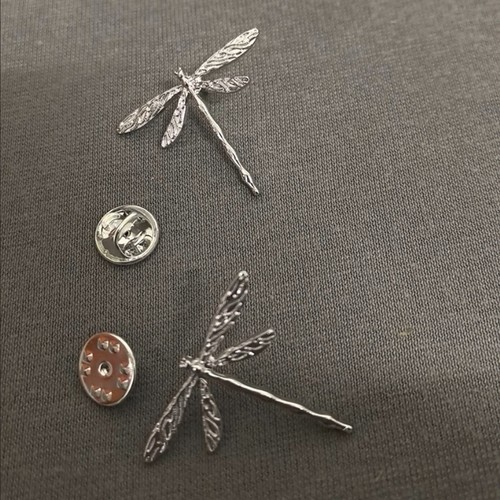 Vintage silver dragonfly - silver,