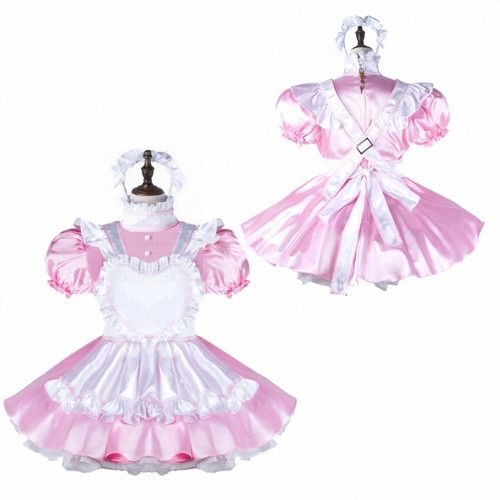 Girl maid sissy lockable pink - girl,