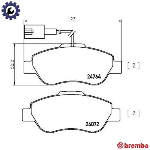 Brake pad set disc - set,