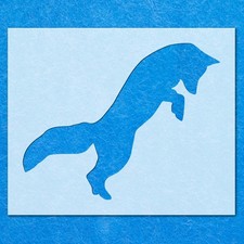 Ice Hunter Fox Stencil: Mylar Airbrush Wall Art Painting Crafts  - 190 Micron