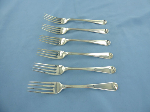 Antique set six sterling - six,