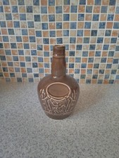 Brown spode liquor bottle - brown,