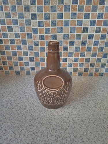 Brown spode liquor bottle - spode,