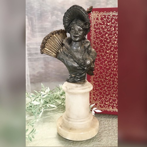 Spelter antique bust - antique,
