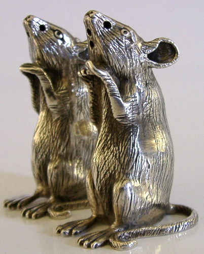 Sterling silver mice - silver,