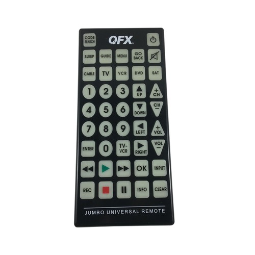 Qfx jumbo universal remote - qfx,
