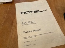VINTAGE ROTEL RCD 970BX AUDIO  OWNERS INSTRUCTION MANUAL  ORIGINAL ITEM