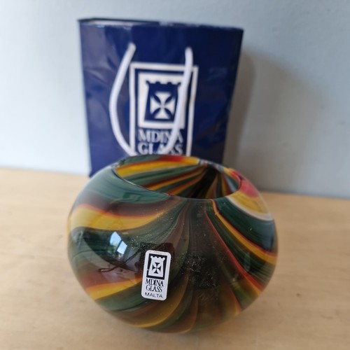Vintage mdina glass bowl dish - bowl,