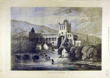 Original Old Antique Print