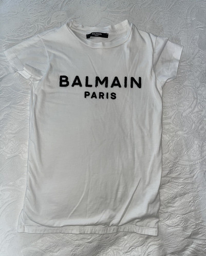 Balmain paris teens white logo - balmain,