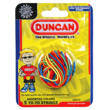 GENUINE DUNCAN MULTI-COLOURED YO-YO YOYO STRINGS (5-PACK) BRAND NEW