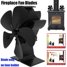 5-Blades Log Burner Heat Powered Fan Fireplace Fan Wood Burning Stove Wood Fan'