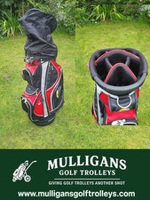 USED Powakaddy Golf Cart Bag 7 Way Divider With Rain Hood Top Light NO STRAP