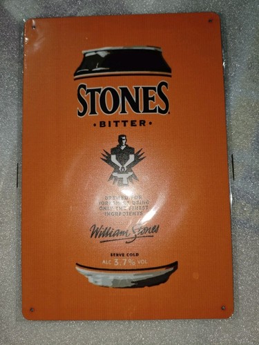 Stones bitter metal sign - stones,