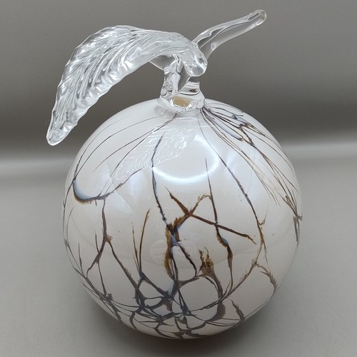 Apple shaped glass paperweight - glass,