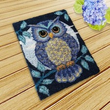 Owl Latch Hook Rug Kit Handmade Carpet Making Kit Latch Hook Kits for Adults