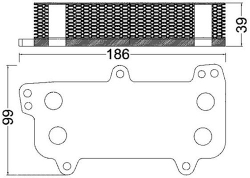 Engine oil cooler - mahle, fits
