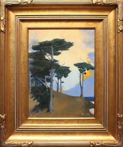 Monterey cypress painting - cypress,