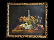Acrylic On Board Still Life Signed Bernard McMullen 18” x 21” Beautiful Frame