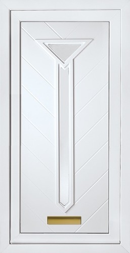 White full height upvc - white, door