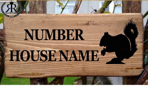 Personalised rustic squirrel - personalised,