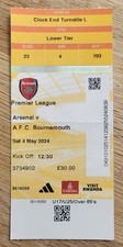 TICKET ARSENAL V BOURNMOUTH