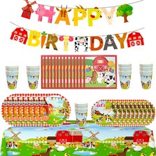 132 Pcs Farm Animal Party