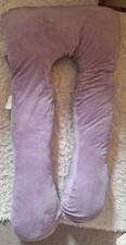 Large U-Shaped Pregnancy / Maternity Pillow - Lilac Velvet Cover Included