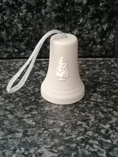 Wedgwood Taupe Jasperware Bell shape Christmas Tree Decoration.