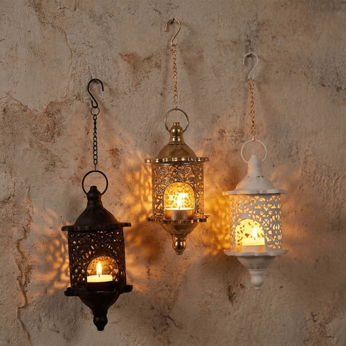 Hollow metal candlestick - hollow,