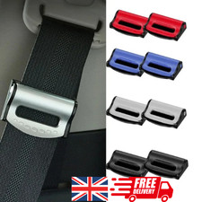 2PCS Car Safety Seat Belt Buckle Clip Seatbelt Stopper Adjuster Clip Seat UK
