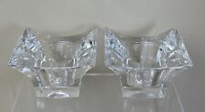Mikasa x 2 Clear Crystal Votive Candle Holders Savonarola Roman Curule Chair