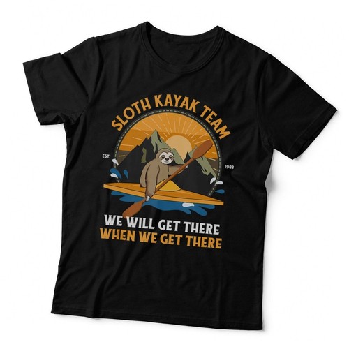 Sloth kayaking shirt kayak - kayaking,