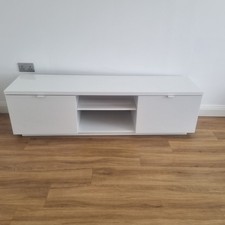 IKEA Byas TV Bench High Gloss White - Used