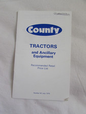 @County Tractors & Ancillary Equipment Recommended  Price List No  62 July 1975@