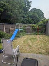 TP Climbing Frame with Slide, Monkey Bars, Den, and Cargo Net