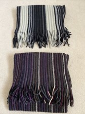 Mens Scarves X2 Striped Multi