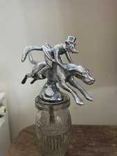 Vintage Fox Riding Foxhound Hunting Car Mascot